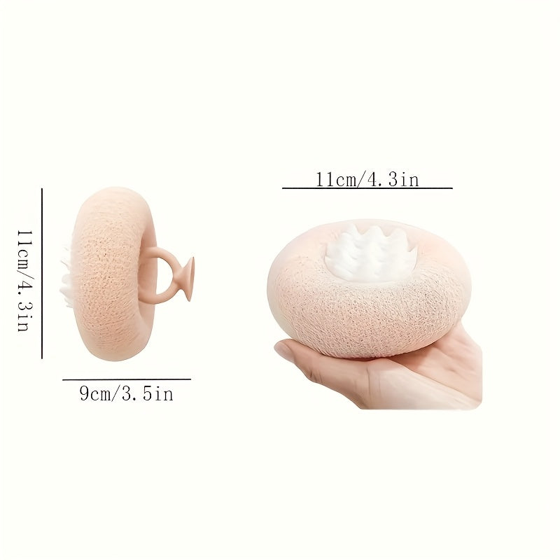 Super Soft Sunflower Suction Cup Bath Ball, 2024 New 2-in-1 Sunflower Bath Ball, Exfoliating Bath Sponge Cleaning Brush With Suction Cup Shower Sponges For Women Men