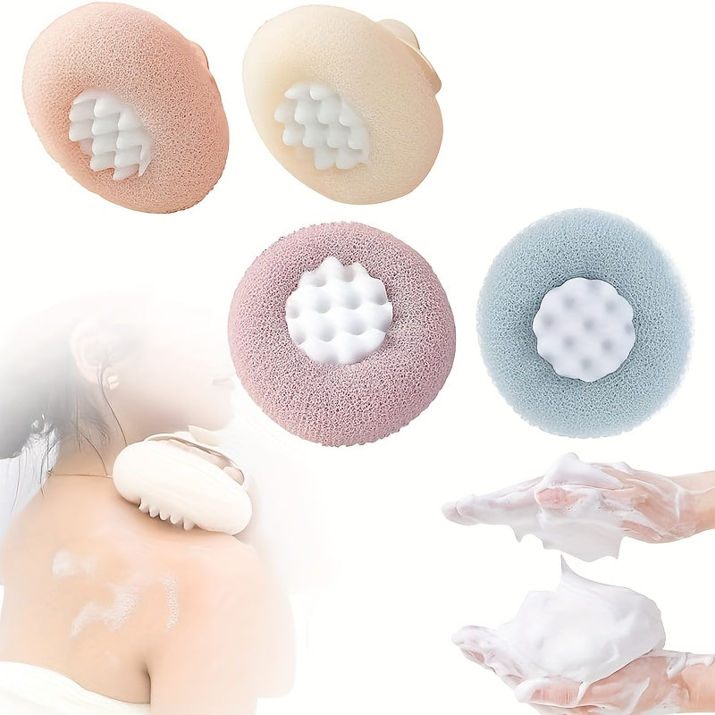Super Soft Sunflower Suction Cup Bath Ball, 2024 New 2-in-1 Sunflower Bath Ball, Exfoliating Bath Sponge Cleaning Brush With Suction Cup Shower Sponges For Women Men