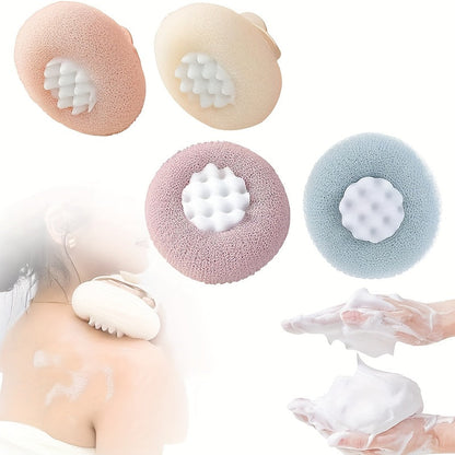 Super Soft Sunflower Suction Cup Bath Ball, 2024 New 2-in-1 Sunflower Bath Ball, Exfoliating Bath Sponge Cleaning Brush With Suction Cup Shower Sponges For Women Men